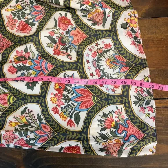 RHODE Floral Printed One Shoulder Shift Tent Dress Cotton Resort Women's Large - Picture 12 of 14